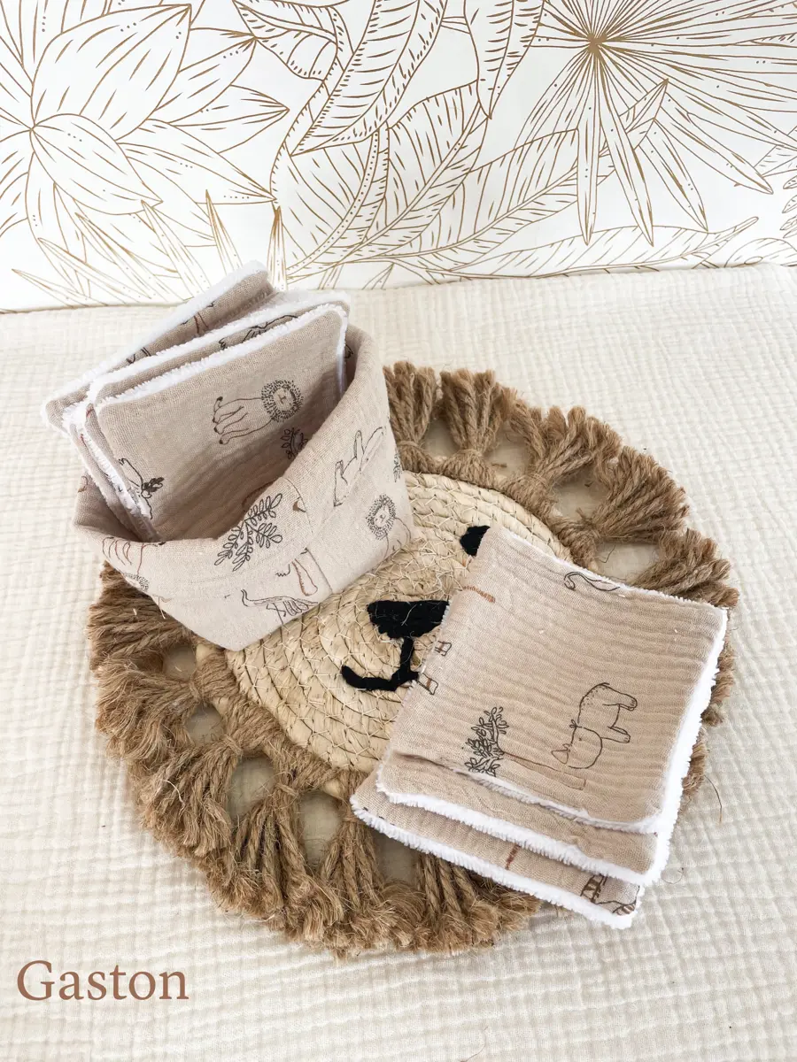 Ensemble assorti : les 10 lingettes bébé et la panière - Image 19