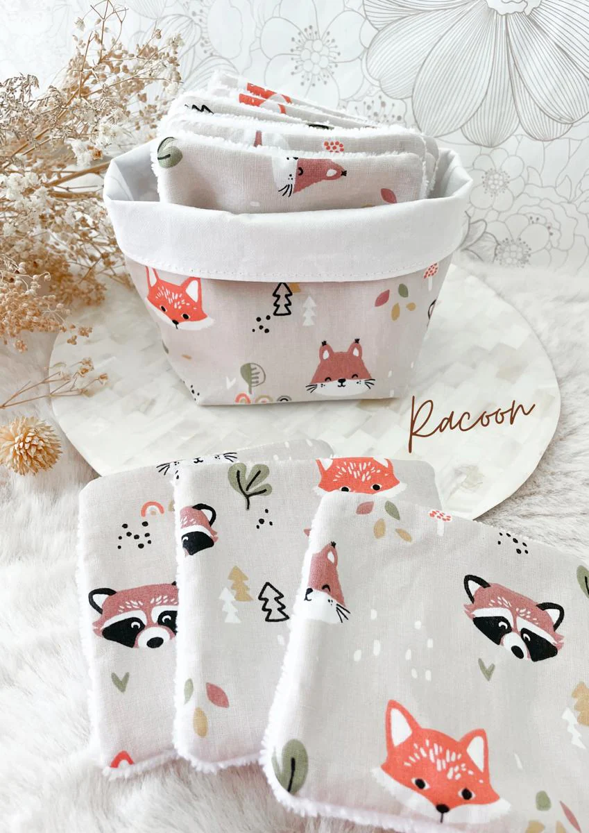 Ensemble assorti : les 10 lingettes bébé et la panière - Image 21