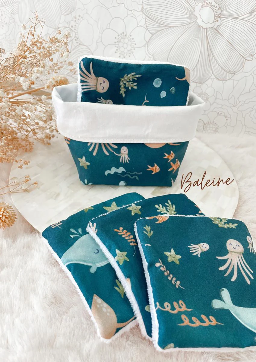 Ensemble assorti : les 10 lingettes bébé et la panière - Image 22