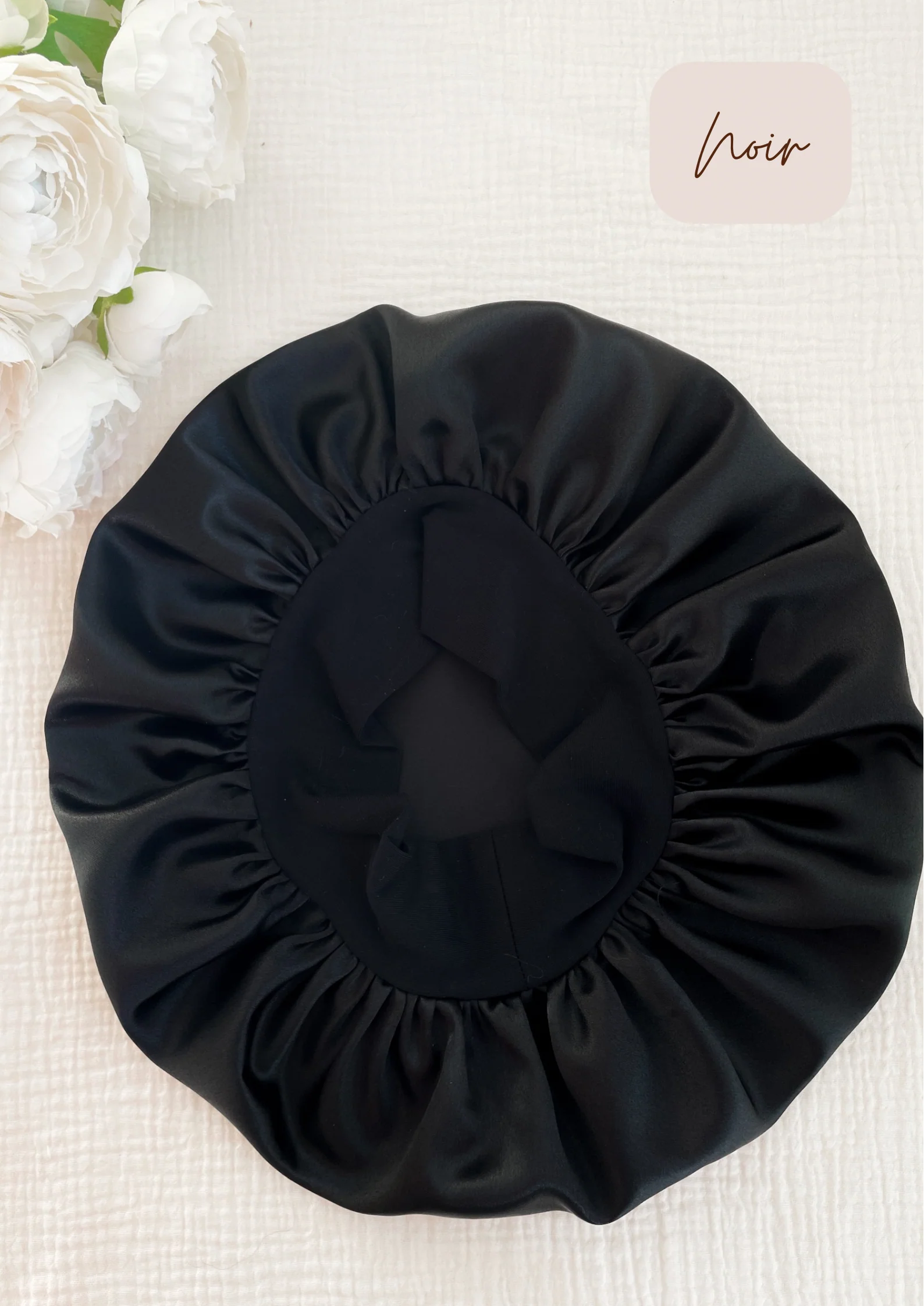 Bonnet de soin en satin avec bandeau - Image 3