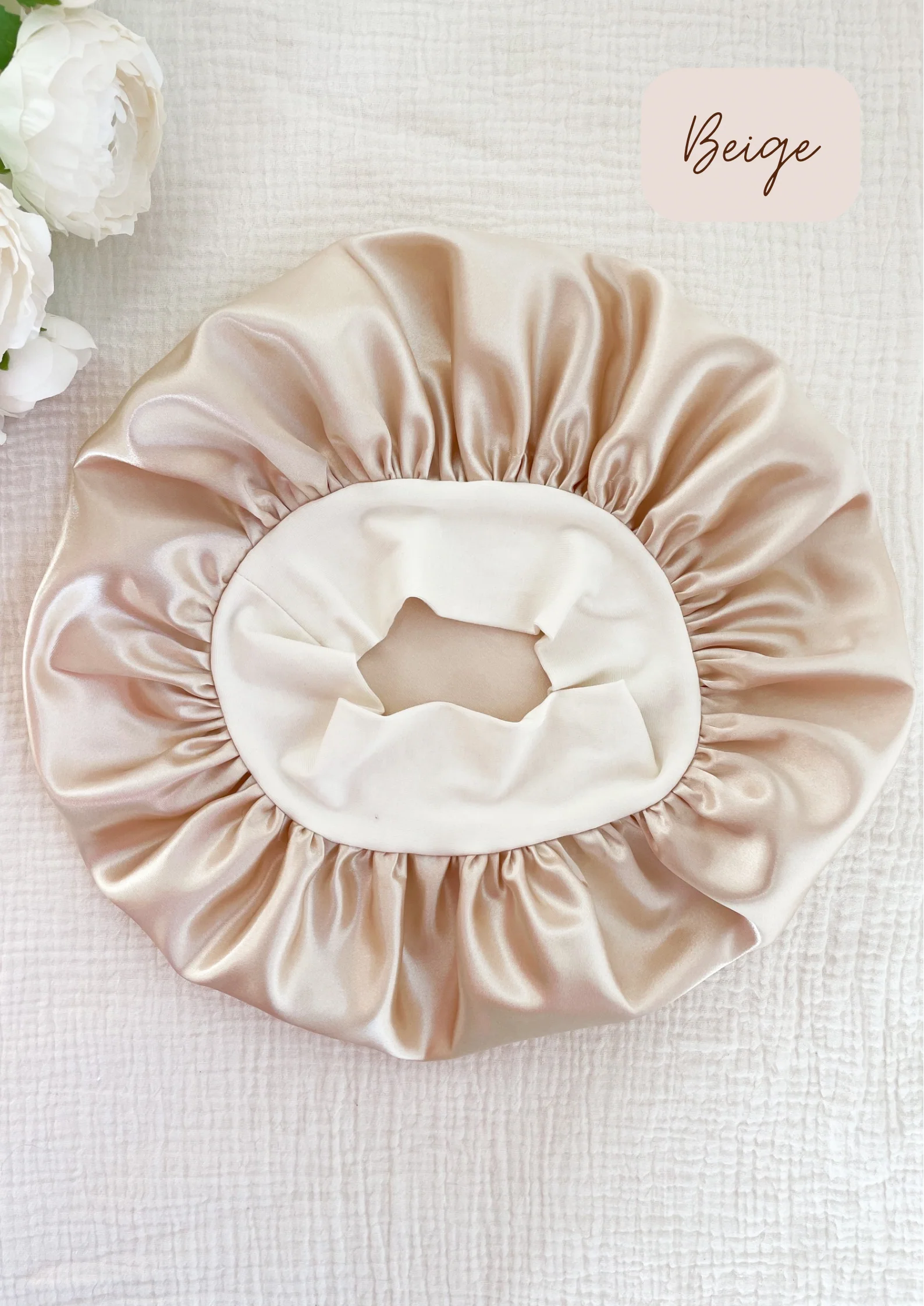 Bonnet de soin en satin avec bandeau - Image 5