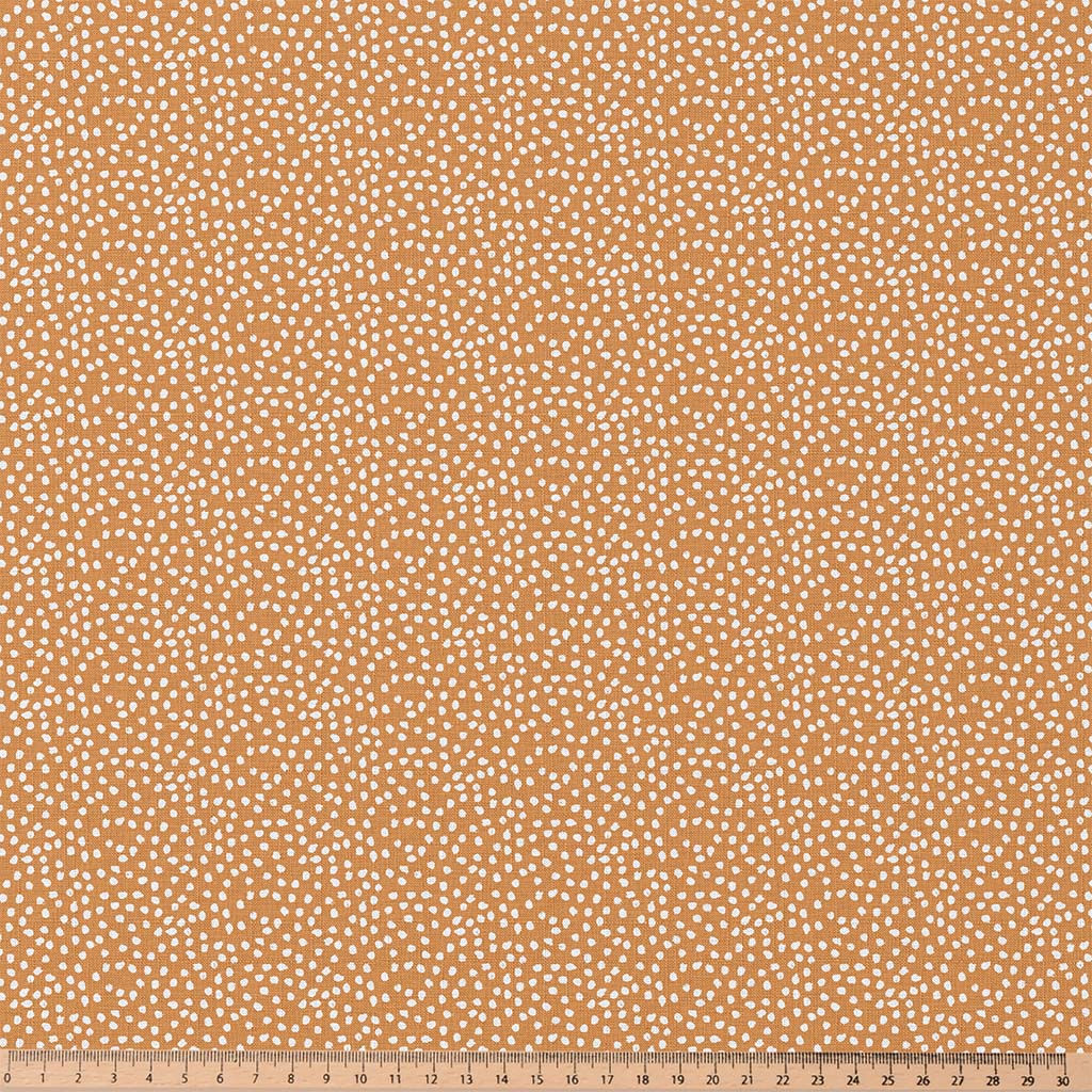 Coton imprimé pois camel - Image 2