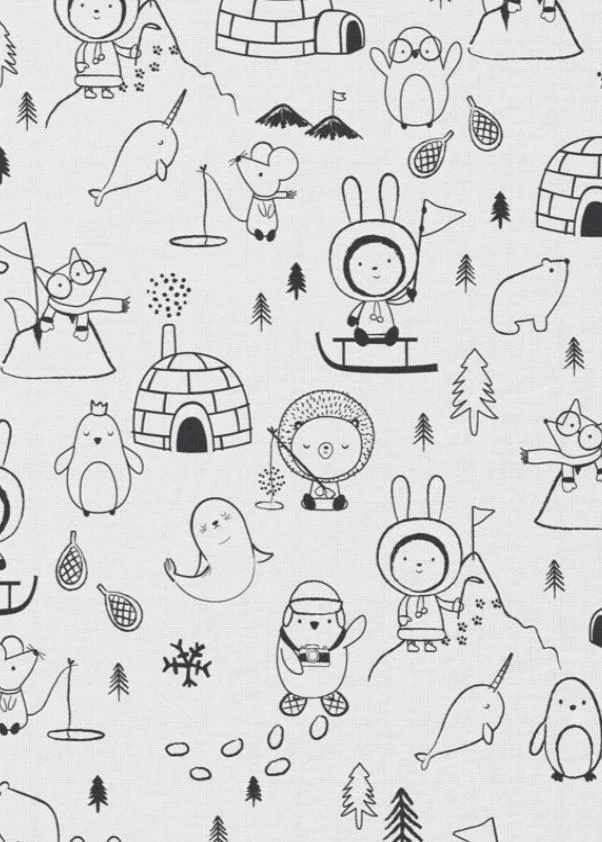 Coton imprimé Igloo