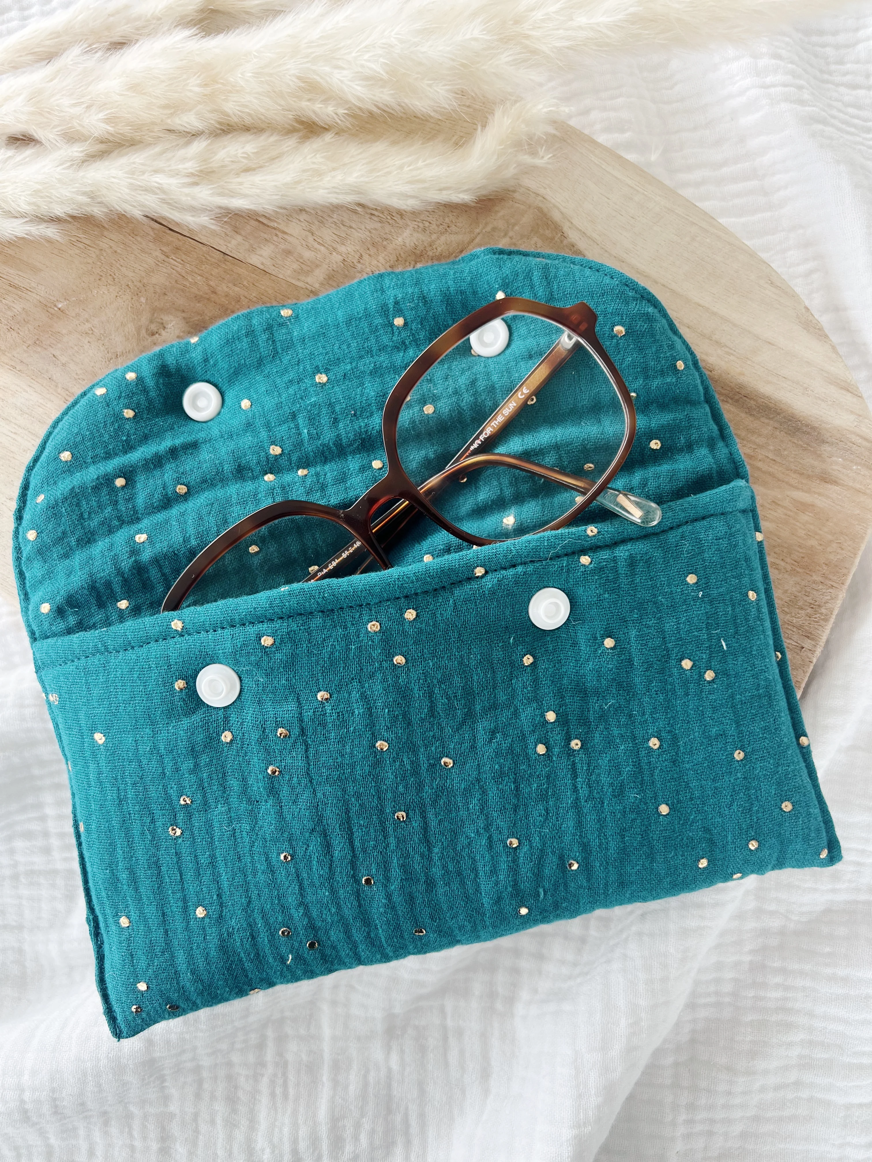 Double gaze Bleu paon - Image 2