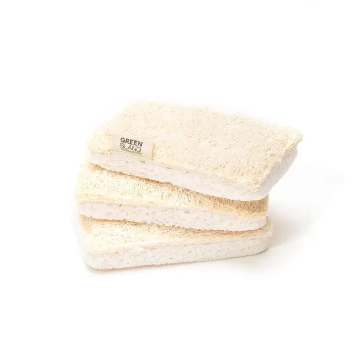 Lot de 3 éponges compostables - Green Island