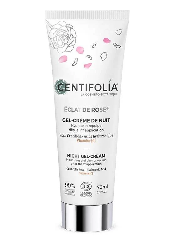Gel crème de nuit éclat de rose - Centifolia