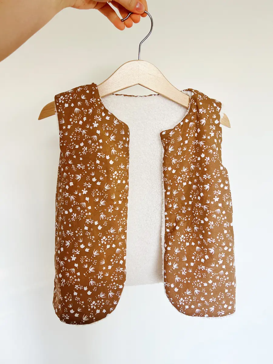 Gilet berger enfant bouclette écrue - Image 4