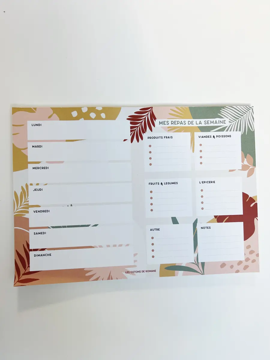 Planner menus de la semaine / Liste de course - Image 2