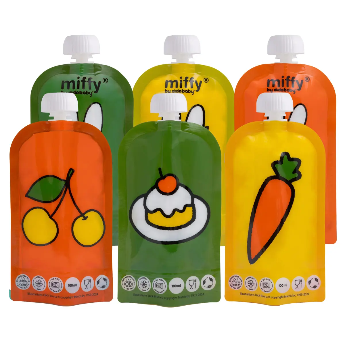 Lot de 6 gourdes réutilisables pour compote - Kinder republik - Image 4