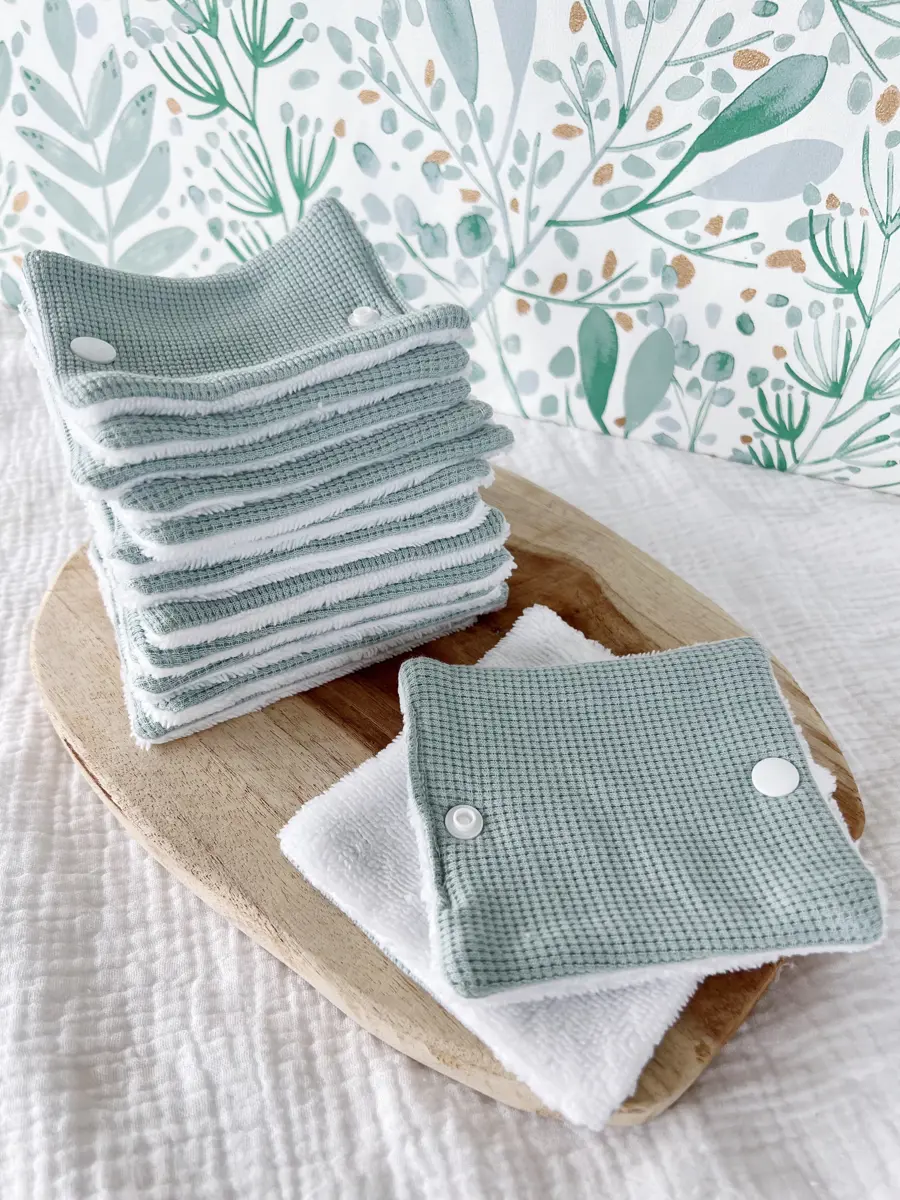Rouleau de papier toilette lavable avec pressions (15 feuilles) - Image 4