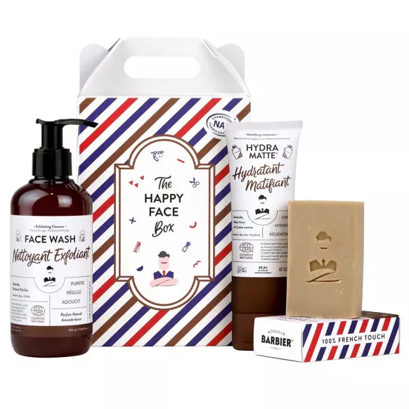 THE HAPPY FACE BOX - Coffret de Soin Visage pour Hommes - Monsieur Barbier