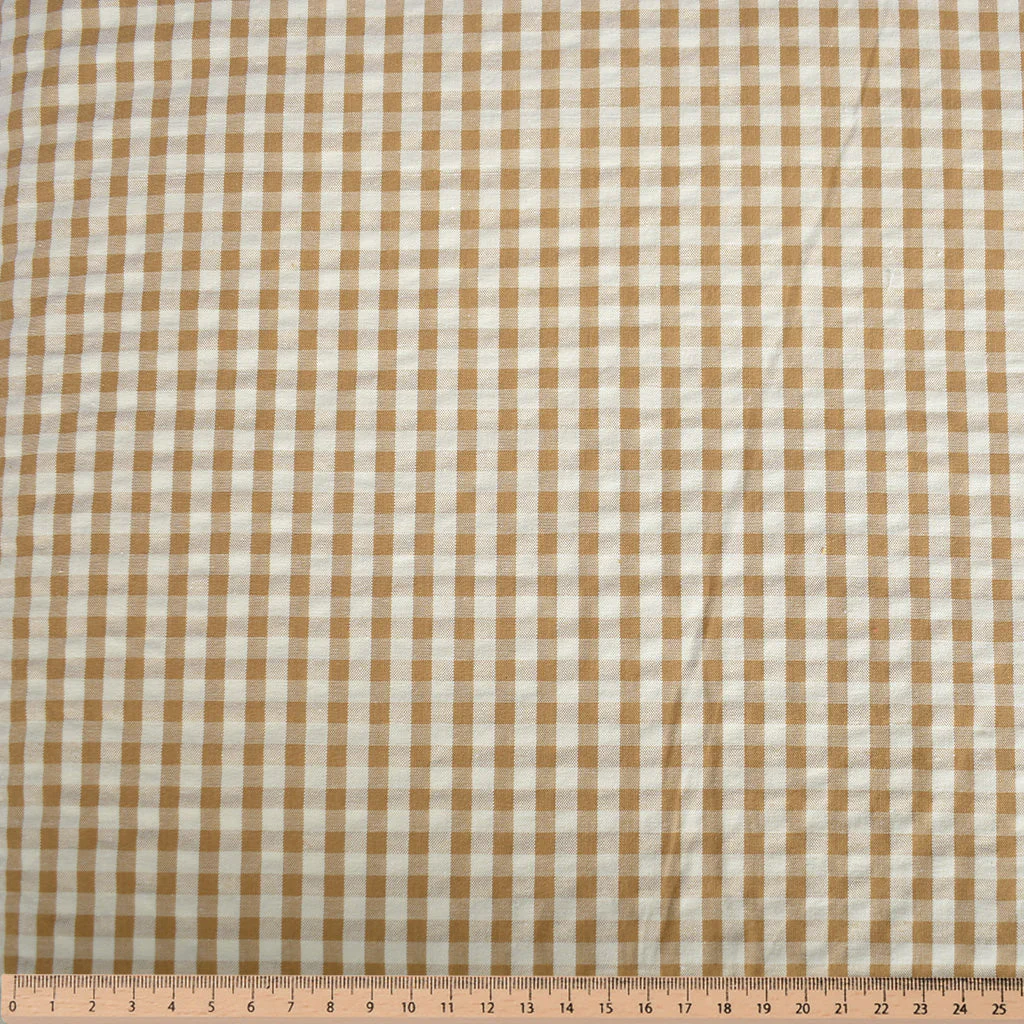 Seersucker vichy ocre - Image 2