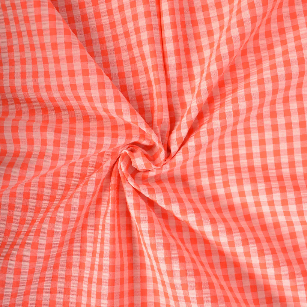 Seersucker vichy fluo