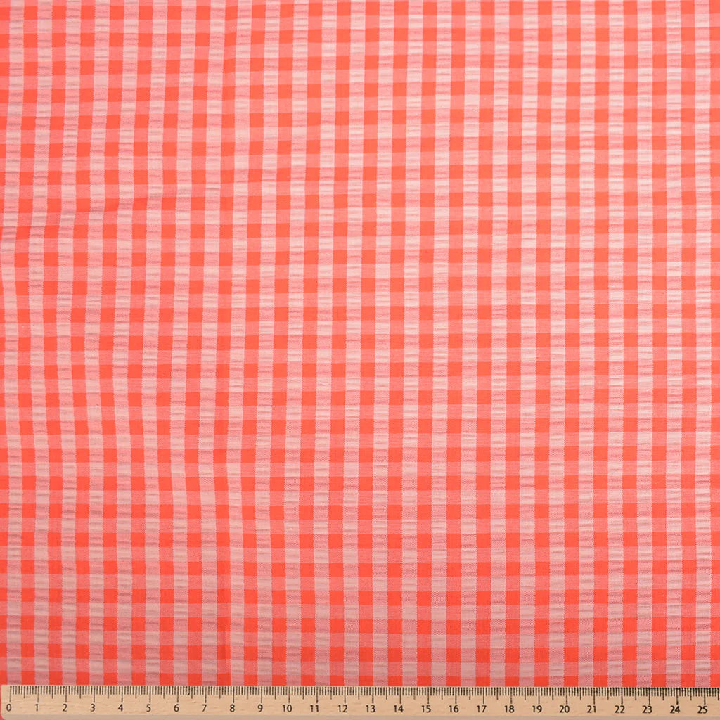 Seersucker vichy fluo - Image 2