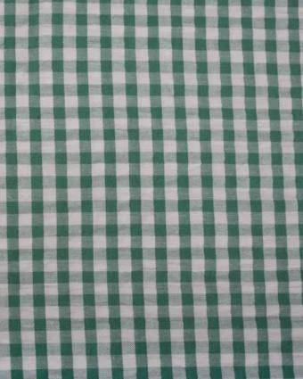 Seersucker vichy vert - Image 2