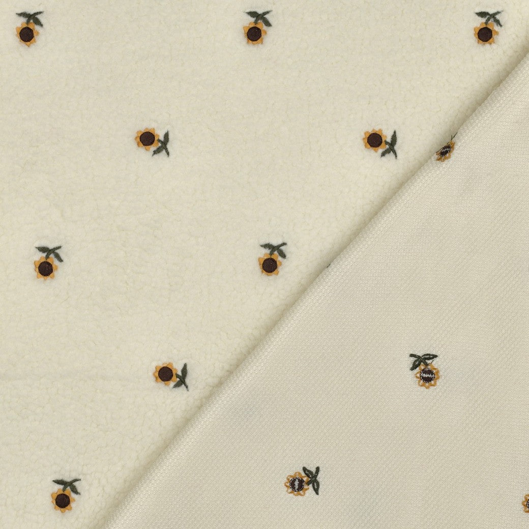 Teddy écru broderie tournesols - Image 2