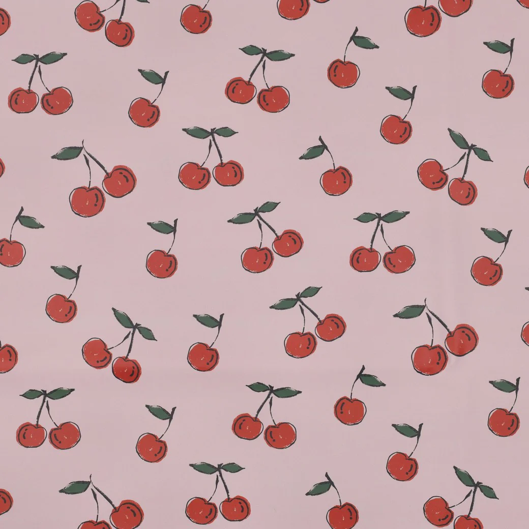 Tissu imperméable cerise rose