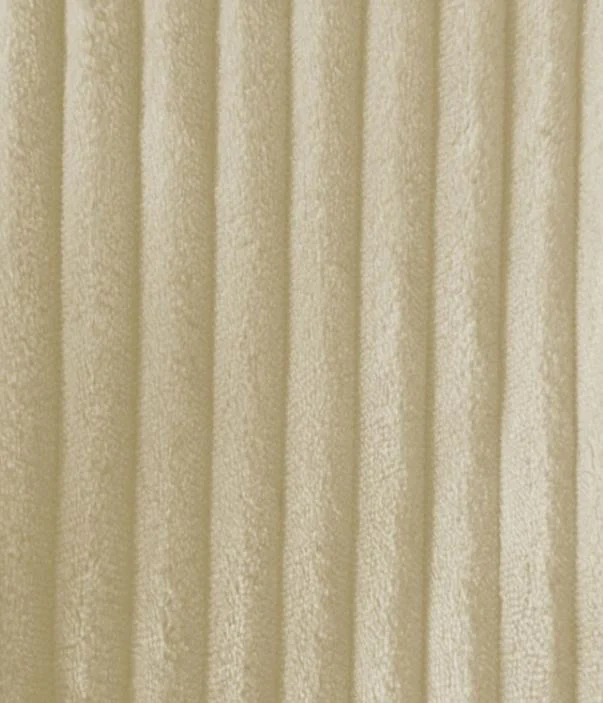 Tissu minky côtelé écru