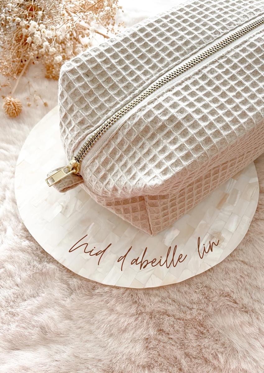 Trousse de toilette nid d'abeille (intérieur imperméable) - Image 9