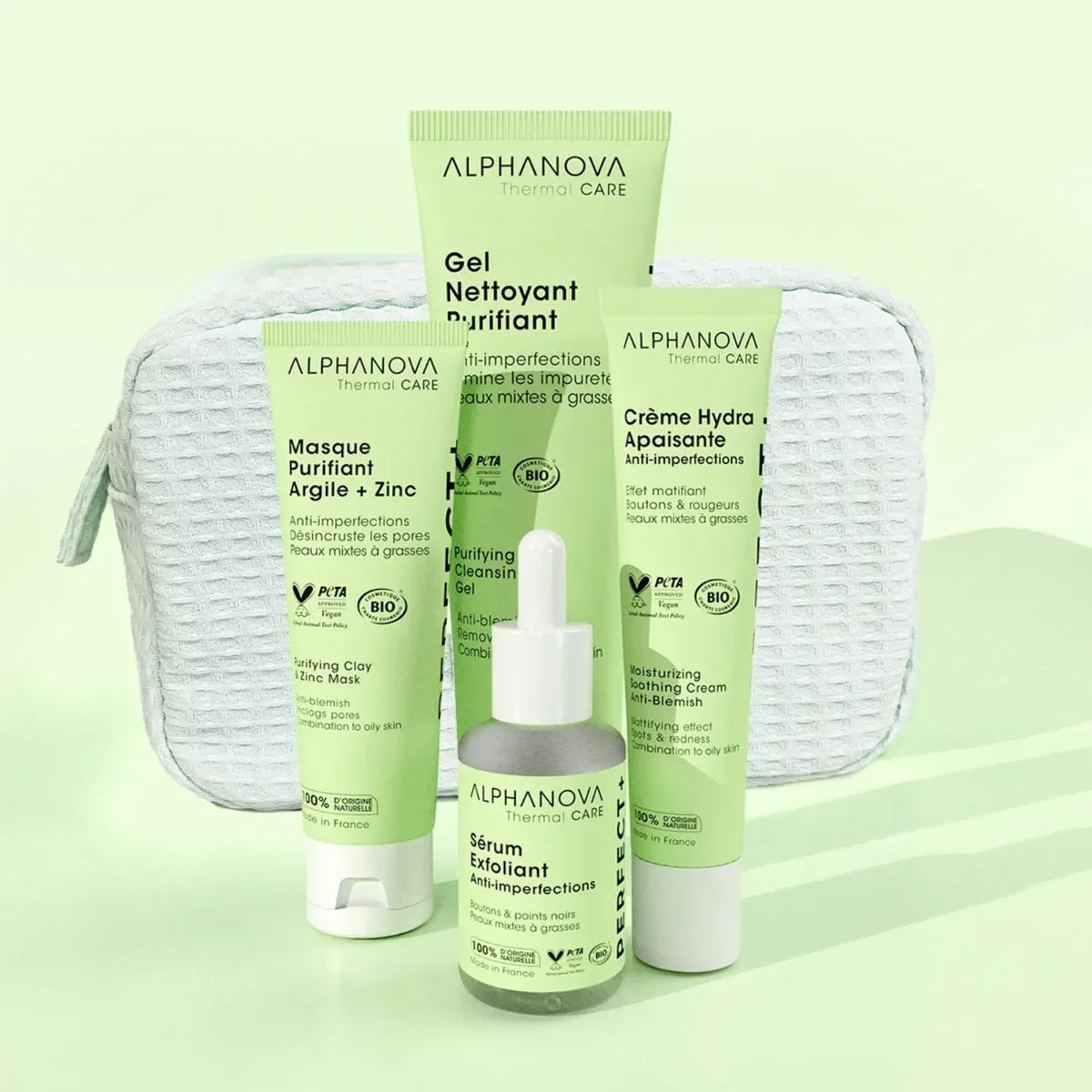 Trousse routine anti-imperfections zéro bouton  - Alphanova