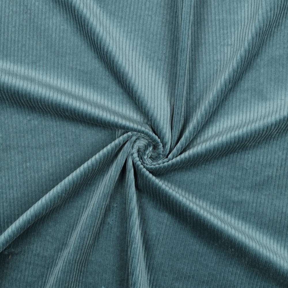 Velours côtelé bleu canard