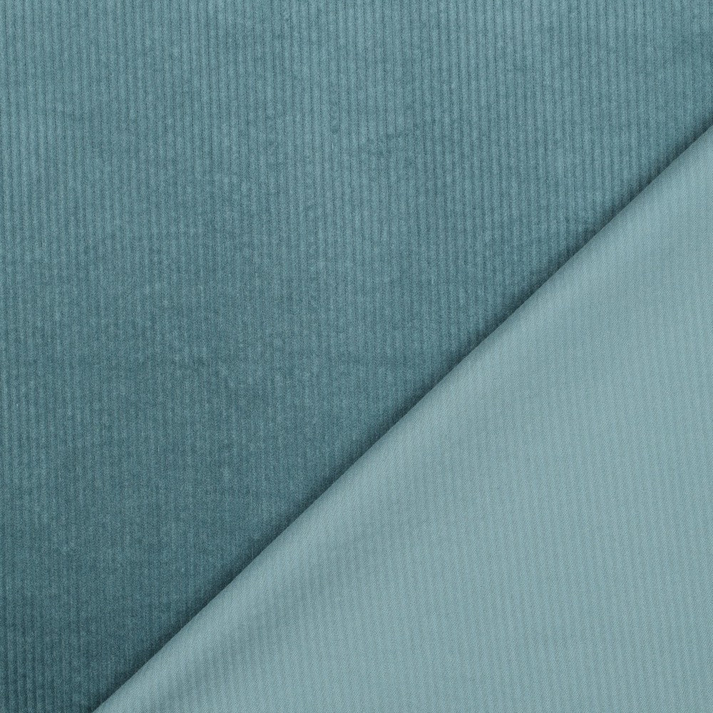 Velours côtelé bleu canard - Image 2