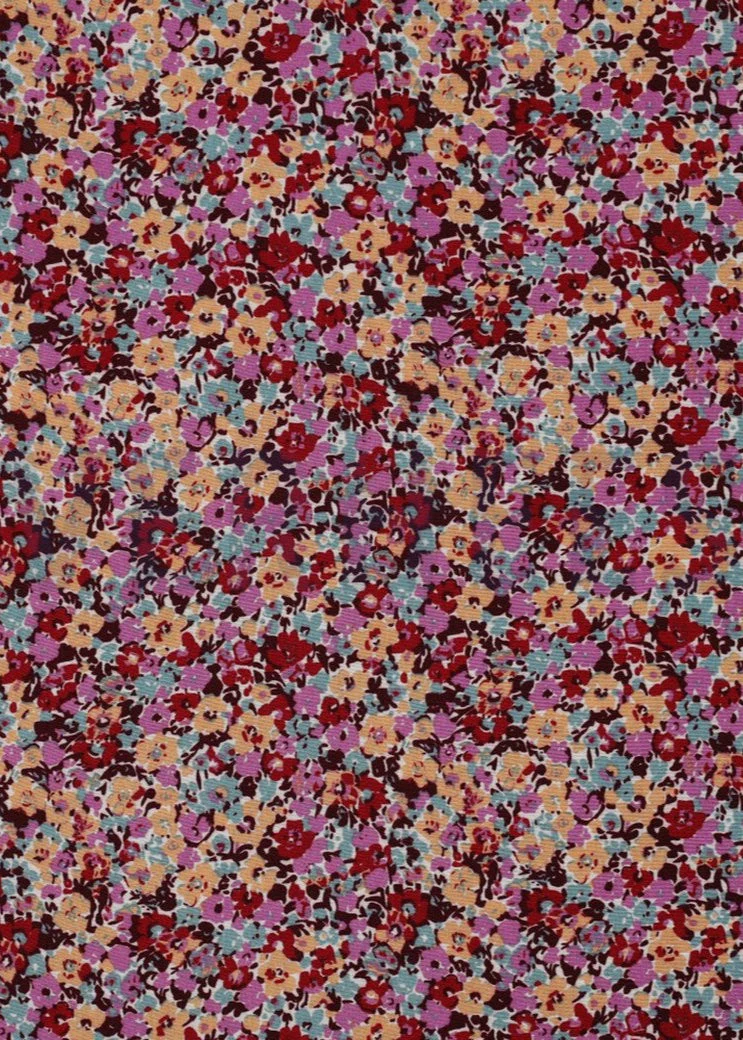 Viscose imprimée Purple flowers - Image 2
